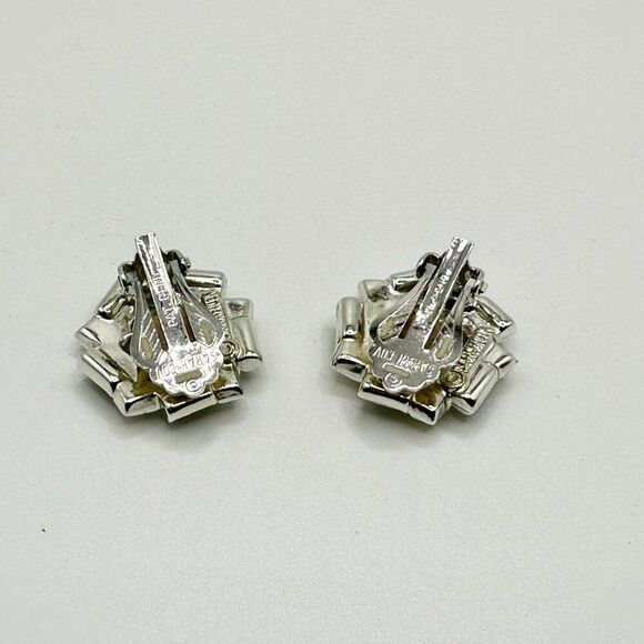 Vintage Sara Coventry Art Deco Clip On Earrings - Picture 5 of 6